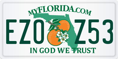 FL license plate EZOZ53