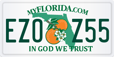 FL license plate EZOZ55