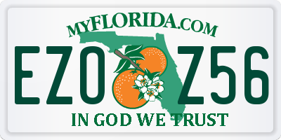 FL license plate EZOZ56