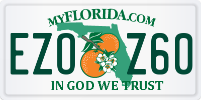 FL license plate EZOZ60