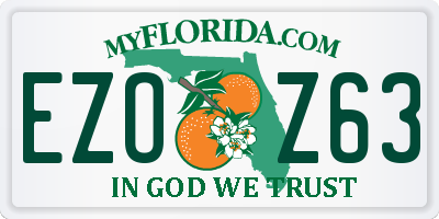 FL license plate EZOZ63