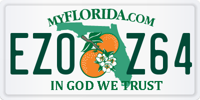 FL license plate EZOZ64