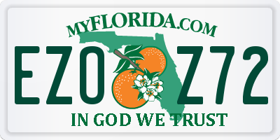 FL license plate EZOZ72