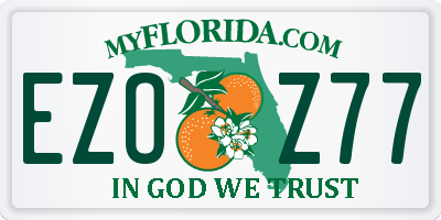 FL license plate EZOZ77