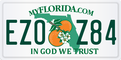 FL license plate EZOZ84