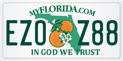 FL license plate EZOZ88