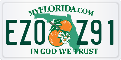 FL license plate EZOZ91