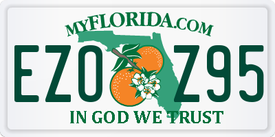 FL license plate EZOZ95