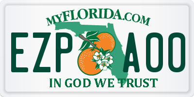 FL license plate EZPA00