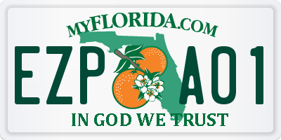 FL license plate EZPA01