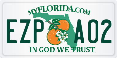 FL license plate EZPA02