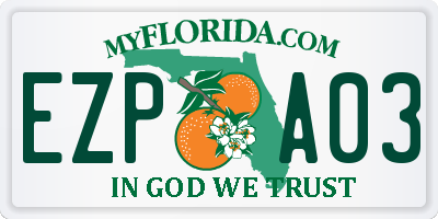 FL license plate EZPA03