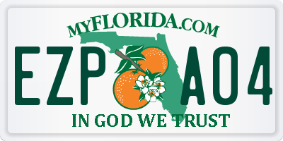 FL license plate EZPA04