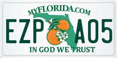 FL license plate EZPA05