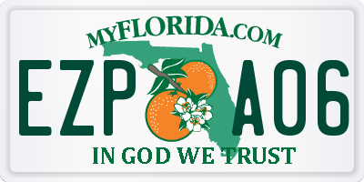 FL license plate EZPA06