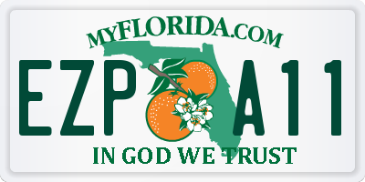 FL license plate EZPA11