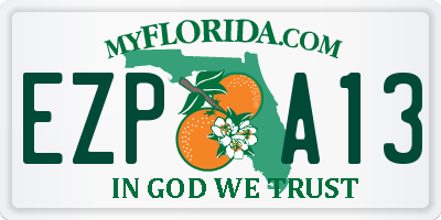 FL license plate EZPA13