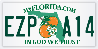 FL license plate EZPA14