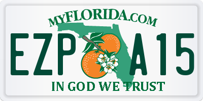 FL license plate EZPA15