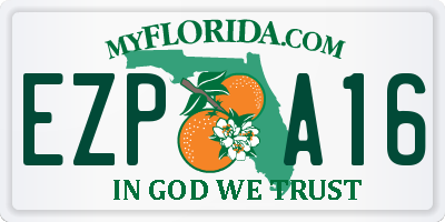 FL license plate EZPA16