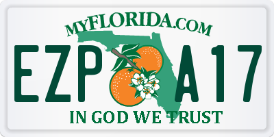 FL license plate EZPA17