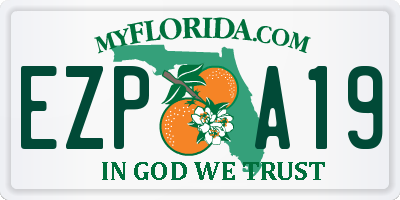 FL license plate EZPA19