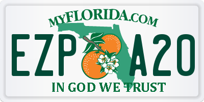 FL license plate EZPA20