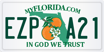 FL license plate EZPA21