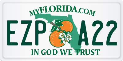 FL license plate EZPA22