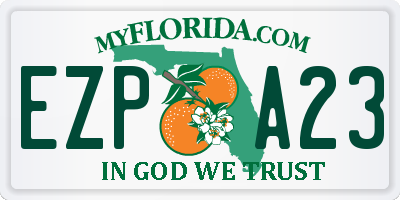 FL license plate EZPA23