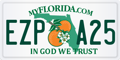 FL license plate EZPA25