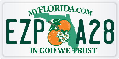 FL license plate EZPA28