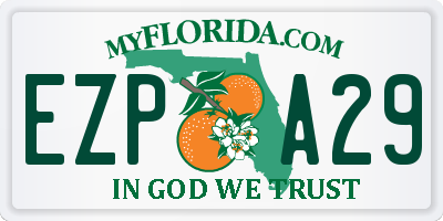 FL license plate EZPA29