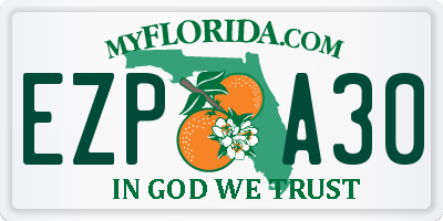 FL license plate EZPA30