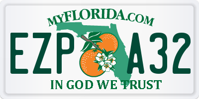 FL license plate EZPA32