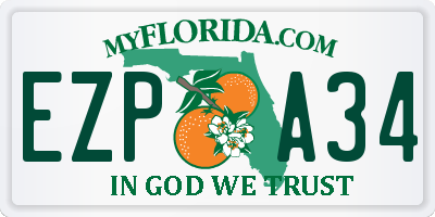 FL license plate EZPA34