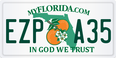 FL license plate EZPA35