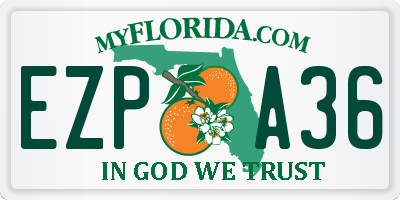 FL license plate EZPA36