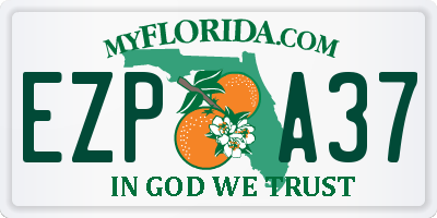 FL license plate EZPA37