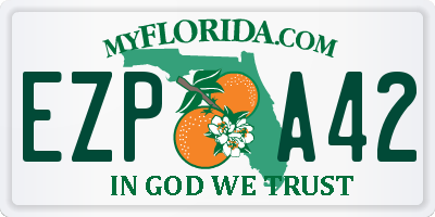 FL license plate EZPA42