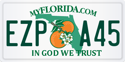 FL license plate EZPA45