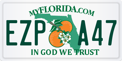 FL license plate EZPA47