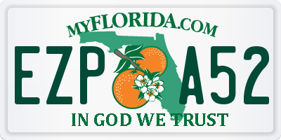 FL license plate EZPA52