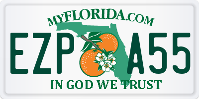 FL license plate EZPA55