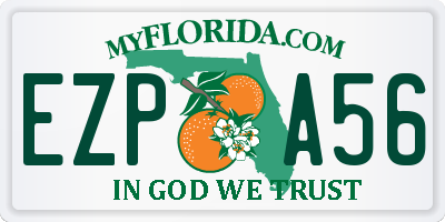 FL license plate EZPA56