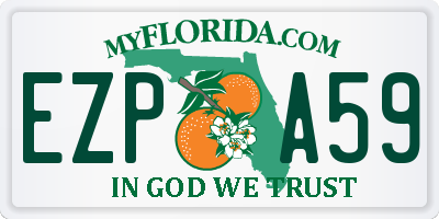 FL license plate EZPA59