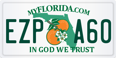 FL license plate EZPA60