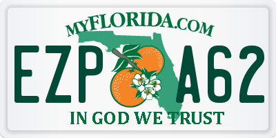 FL license plate EZPA62