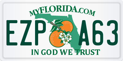 FL license plate EZPA63