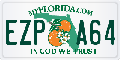 FL license plate EZPA64